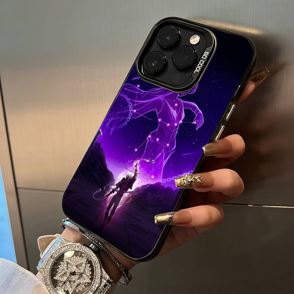 S-Saint S-Seiya Knights Phone Case For IPhone17 16 11 12 13 14 15 16 Pro Max Plus Cover Colored Silver Funda Bumber