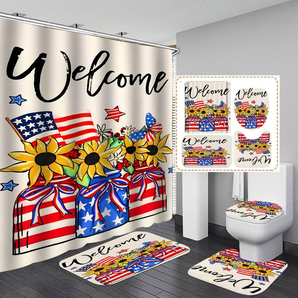 Водонепроницаемая и устойчивая к плесени занавеска для душа для ванной комнаты, разделение сухого и влажного воздуха, затемнение и теплая занавеска для душа, комплект из четырех предметов