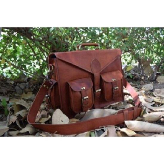 Мужской портфель ручной работы из натуральной кожи, винтажный портфель для ноутбука, сумка-портфель