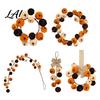 Decorative Wreath for Window Thanksgiving Pumpkin Ornament Fall Velvet Wreath Artificial Harvest Hanging Teardrop Holiday
