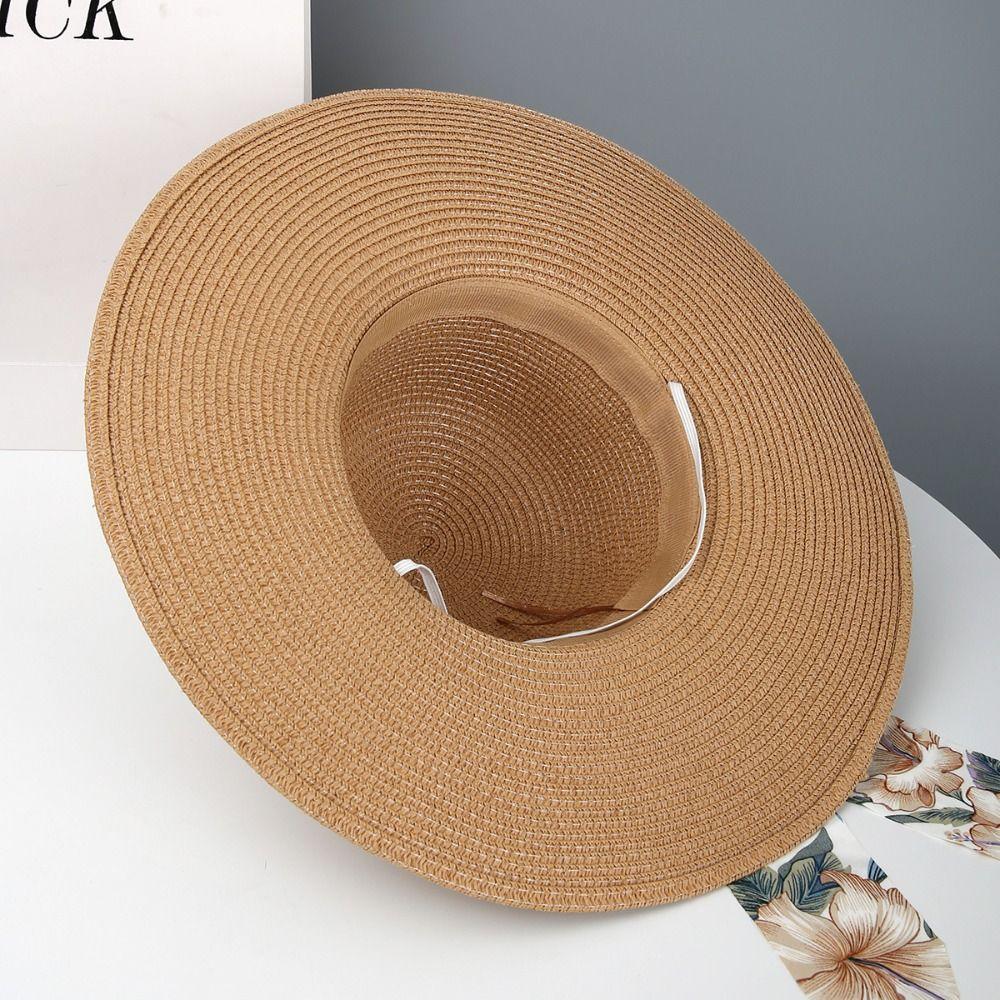 Sun Protection Straw Beach Hat Large Capacity Tote Bag Portable Beach Bag  Travel Outdoors