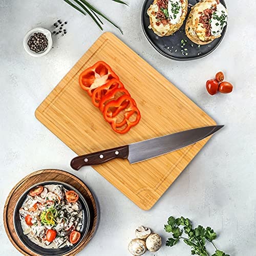 Takemi Shoji Yoshiki Kobo (YOSHIKI) Bamboo Cutting Board, Antibacterial, Grooved, Odor-Resistant, Outdoor, Cutting Board Sheet, Lunch Tray, 33 x 25.2