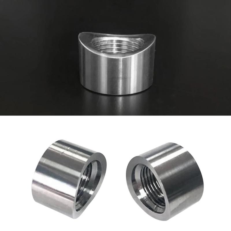 Universal M18x1.5 O2 Sensor Adapter Curve Notched Nut Bung Auto Parts Stainless Steel Oxygen Sensor Nut Weld Bung Plug