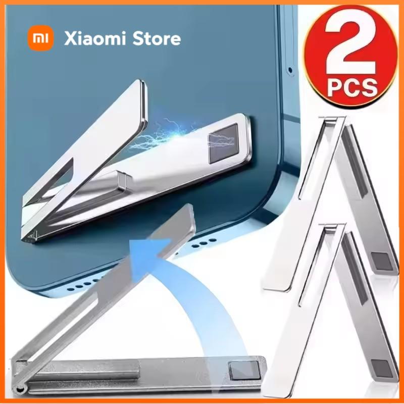 Xiaomi Невидимый ультратонкий магнитный держатель для мобильного телефона, складная подставка из металлического сплава для мобильного телефона, настольный кронштейн для планшета