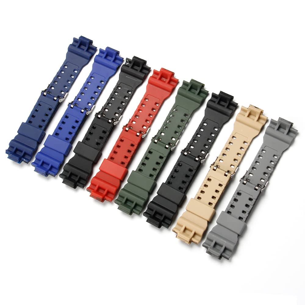 Совместимый с оригинальными часами Casio 16 мм водонепроницаемый ремешок для часов и браслеты, широкий, G-8900A, GR-8900A, GW-8900A, GA-110, GA-100, GD-100, GD-110