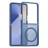 Подходящий чехол-кожура для Z Flip 7, складывающийся вверх-вниз, магнитный, с ощущением кожи, полупрозрачный 6