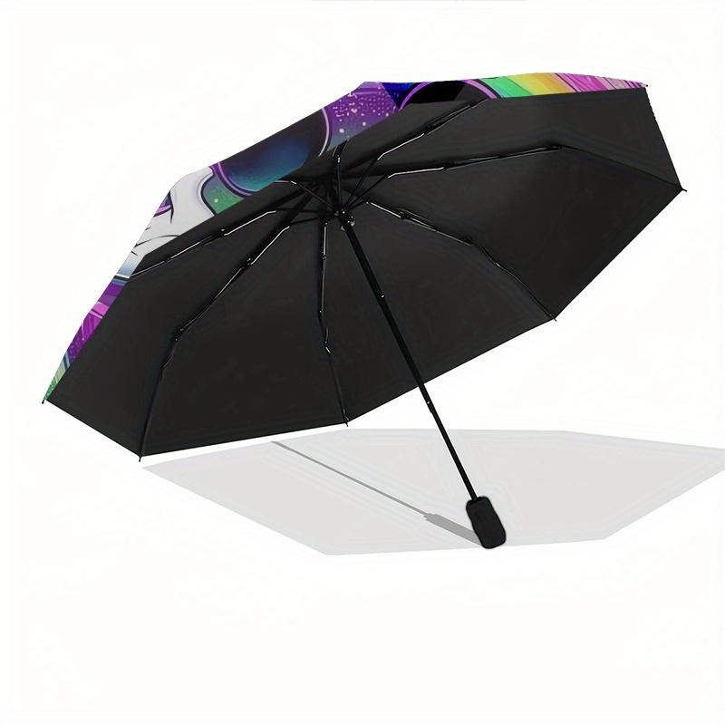 Mickey Mouse,Rainbow Automatic Opening and Closing Umbrella - 8-rib Folding Design, Lightweight and Portable, Suitable for Daily Business Us