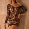 Sexy Lingerie Women Porn Babydoll Exotic Long Sleeves Dress For Sensual Lenceria Perspective Sex Costumes Hot Fishnet Bodysuit