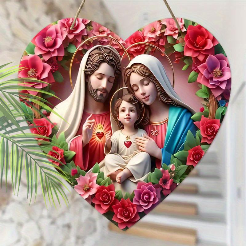 Подвеска «Святая ночь», украшение для стен или дверей дома, плоская деревянная 2D, рождественское украшение, подарки для друзей и семьи