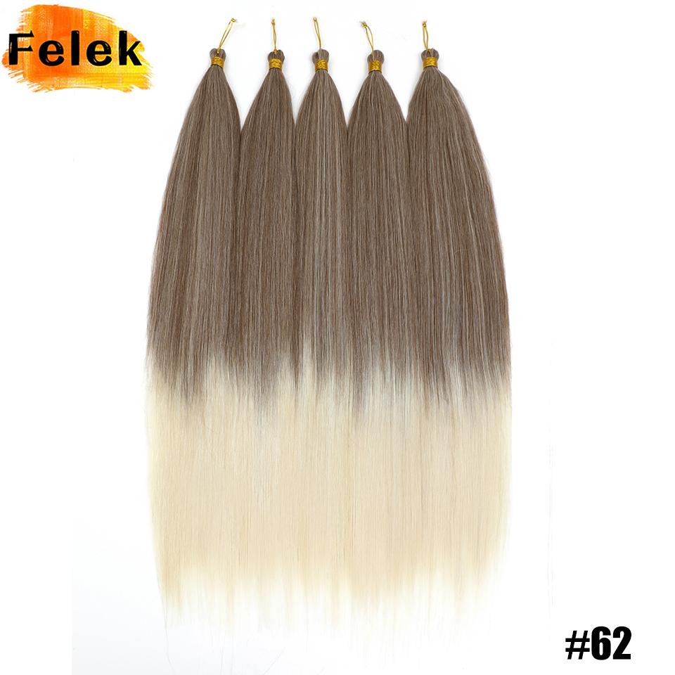 Bone Straight Crotchet Braids Hair Extensions 3Pcs Synthetic Ariel Straight Pony Hair Bundles 30 Inch Ombre Blonde Braiding Hair