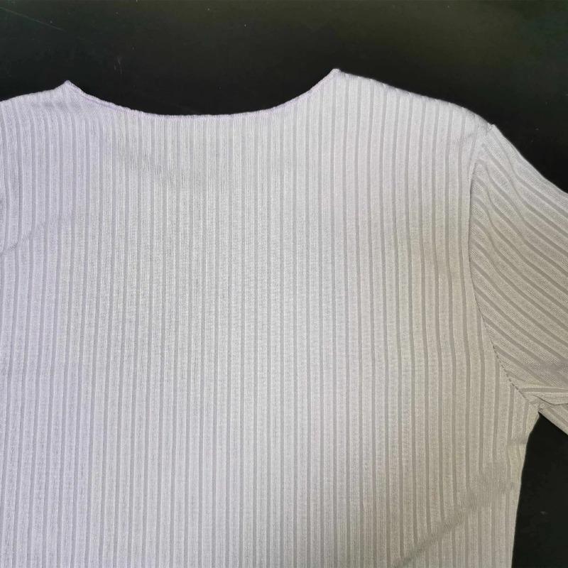 Hotsweet Elegance Casual Fashion Расклешенный рукав Короткий О-образный вырез Тонкая футболка и блузки Топ Лето Осень Одежда Для Женщин Базовые