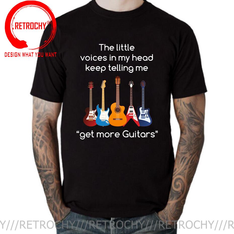 New Fashion Tshirt Guitar Shirt The Little Voice In My Head Keep Telling Me Get More Guitars Funny T Shirts Trendy Brand Tshirt