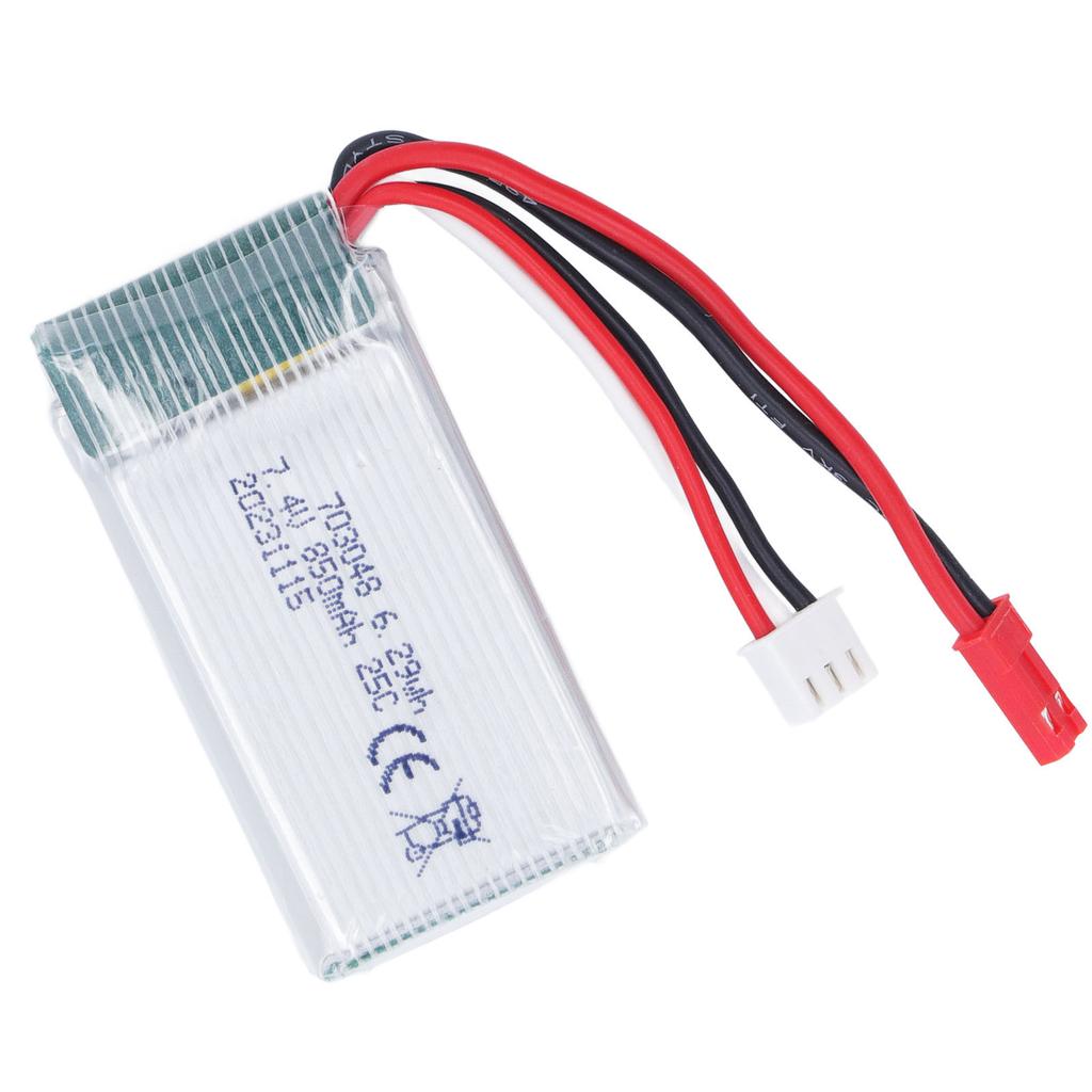 Литиевая батарея 7.4V 850mAh с красным разъемом JST Замена литиевой батареи 703048 для WLtoys V912 V262 V333 V353 BQ202 RC RC Самолет