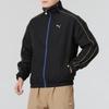 Puma Logo Running Fitness Training Fashion Casual Striped Stand Collar Jacket Men Jacket Black 631414-01