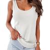 Летние топы без рукавов с круглым вырезом, повседневные базовые женские топы свободного кроя однотонной расцветки