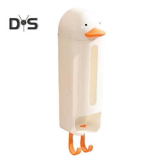 Пластиковый держатель для пакетов, настенный органайзер для нижнего белья, диспенсер для продуктовых пакетов, дизайн с мультяшной уткой, ящик для хранения нижнего белья для гардероба, шкафа, спальни