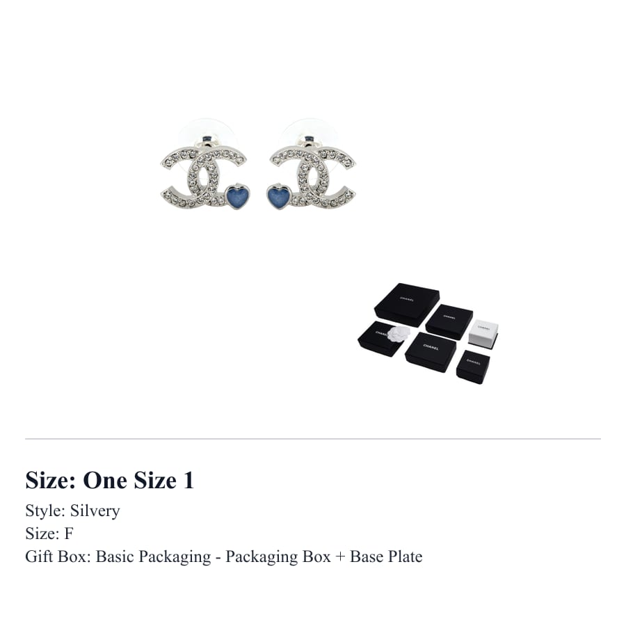 CHANEL Metal Stud Earrings Women's Silver ABF526-B19974-NAFTR