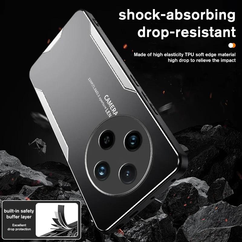 Aluminum Alloy Metal Matte Case For Redmi A4 A3Pro A3 14C 14R Cold Skin Feel Shockproof Anti-fall Protective Phone Cover