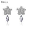 Женские серьги из медного сплава с цирконом Lindon - Серьги-подвески в подарок на свадебную вечеринку