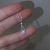 Simple Alloy Water Droplets Pendant Necklace For Woman Jewelry Gifts