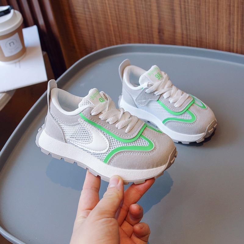 Новые летние детские кроссовки Детская спортивная обувь Мягкая подошва Нескользящие Повседневные Студенческие Кроссовки Модная Дышащая Детская Обувь