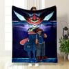 A Character with a Frog-like Figure and Its Glowing Form Behind Stand Aligned. for All Seasons Blanket Lunch Break Throw Gift