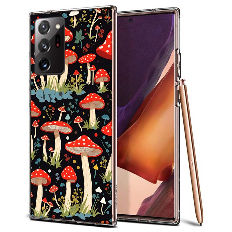 Colorful Mushroom Phone Case for Samsung A55 A35 A25 A15 A07 A05S A16 A17 A26 A36 A37 A56 A57 Galaxy Note 20 10 A50S A71 A51 A31