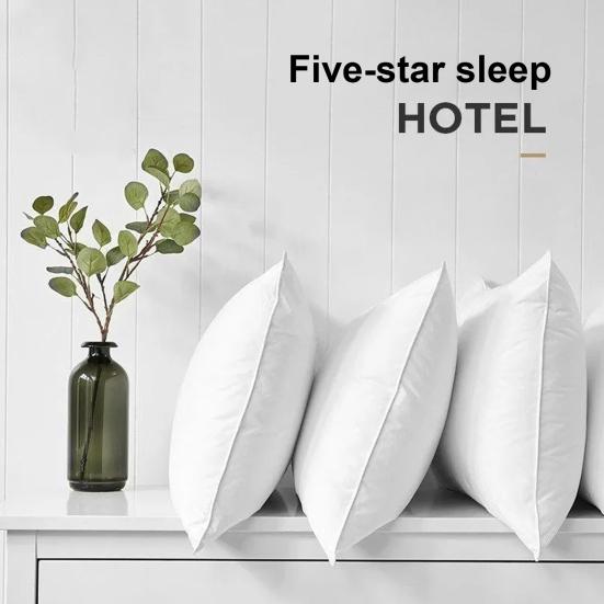 Plain Pillow Core Medium Support Pillow Core Hypoallergenic Machine Washable Pillow Insert for Bed Side Sleepers Back Sleepers