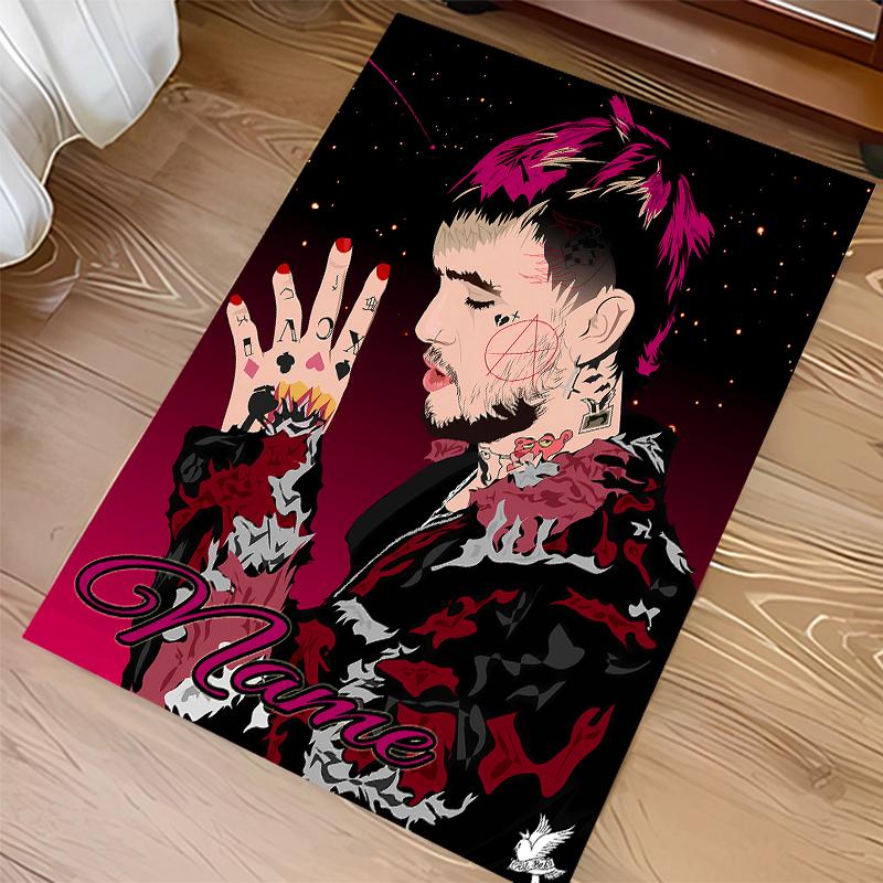 Custom personalization Lil Peep Print Area Rug - Soft, Washable Non-Slip Indoor Mat,Living Room,Home&Office Decorative Rug