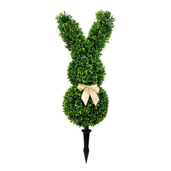 Рождественский снеговик топиарное дерево форма кролика искусственный топиарный кол для помещения улицы сад крыльцо искусственные кустарники растения украшение