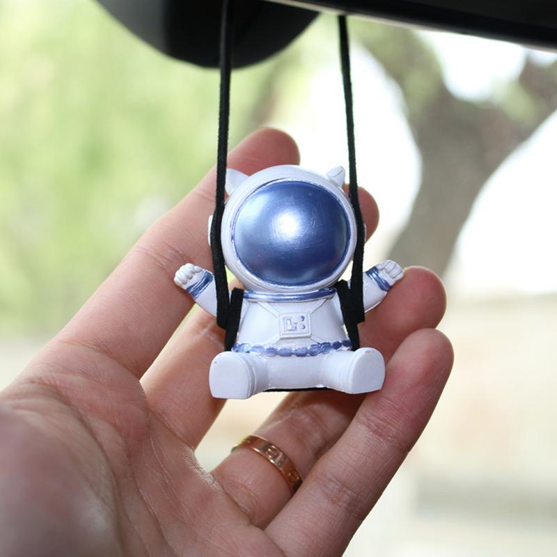 Зеркало заднего вида подвеска качающаяся смоляная подвеска астронавт зеркало заднего вида украшения для автомобиля школьная сумка брелки рюкзак