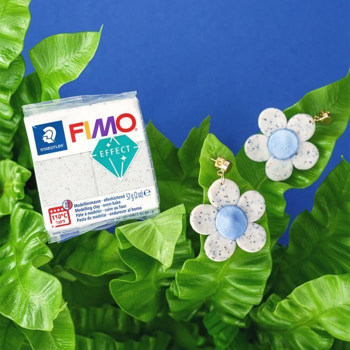 Pâte polymère botanique - FIMO - FIMO effect 8010 Botanical - 57 g - Blanc - Contient des plantes naturelles