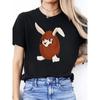 Relaxed-Fit T-Shirts for Both Women And Men Showcasing a Broken Chocolate Bunny Graphic for Easter, Designed with a Charming Theme And a Crew Neckline