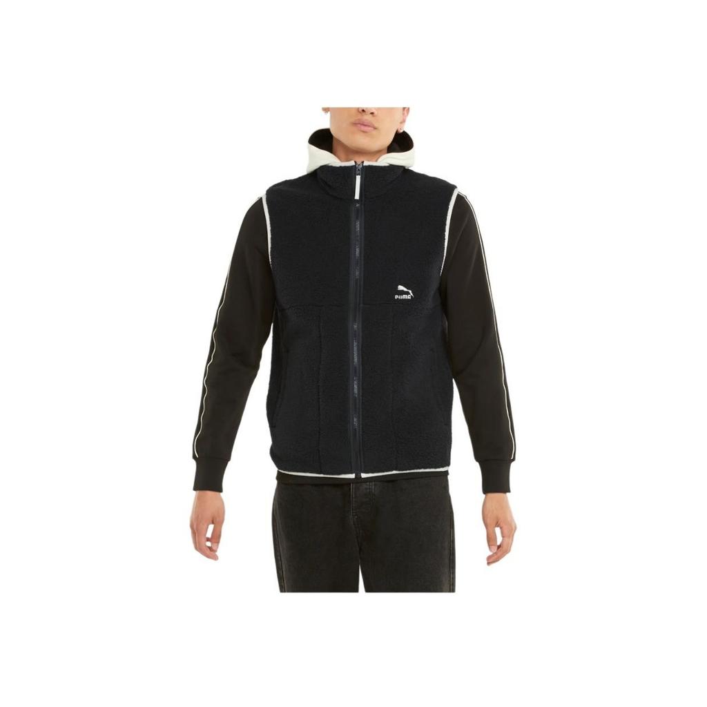 Puma Clsx Logo Print Sherpa Vest Men Vest 532965-01