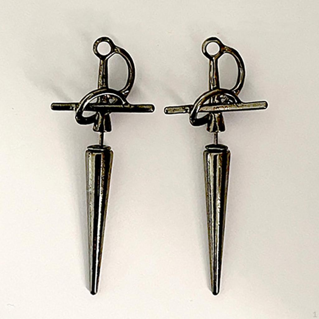 Gothic Sword Earrings Dagger Retro Style Alloy Halloween Jewelry