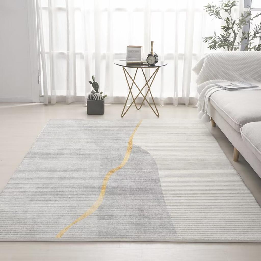 Минималистичный ковер для гостиной большой площади Современное украшение Дома Плюшевый Нескользящий коврик 200x300см Утолщенный коврик для пола Моющийся Тапис