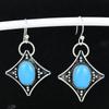 Серьги Natural Sleeping Beauty Turquoise Antique Earrings из стерлингового серебра 925 пробы, серьги Boho Silver Jewelry Dangle, подарки для женщин, подарки для нее