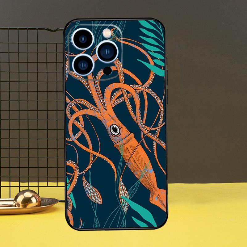 Чехол с изображением морского осьминога и океана для iPhone 15 14 13 12 11 Pro Max X XR XS 7 8 Plus SE 2022 12 13, мини-бампер, чехол