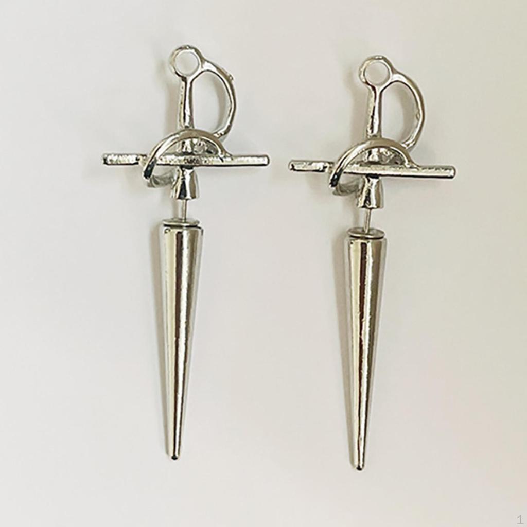 Gothic Sword Earrings Dagger Retro Style Alloy Halloween Jewelry