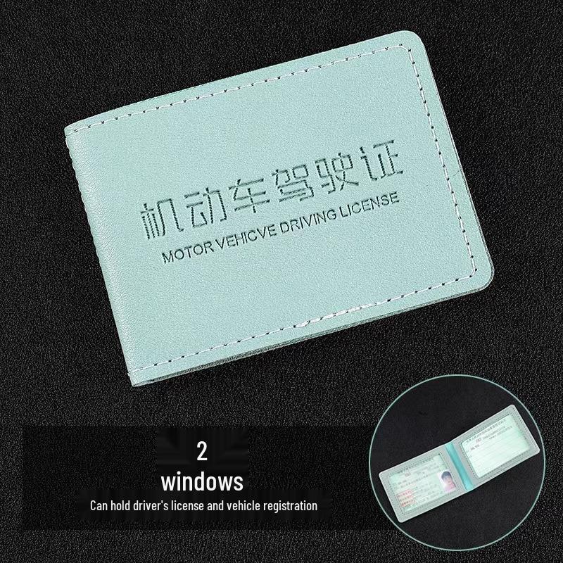 Men's 2024 New Model Leather Driver's License and Vehicle Document Holder with Protective Cover