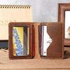 Мужской держатель для кредитных карт Ретро Ручной работы Короткий Ультратонкий Тонкий Кожа Crazy Horse Прочный Портативный Маленький Кошелек
