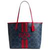 Coach City 33 Brand Printed Letter Logo Coated Canvas Tote Shopping Bag Shoulder Bag Large Women Tote Denim-Blue CBI79-IMY3L