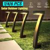 1/4/6 шт. Светодиодный солнечный светильник Садовые фонари Наружное освещение IP65 Водонепроницаемый Прожектор для газона и дорожки для двора, подъездной дорожки, пешеходной дорожки, патио