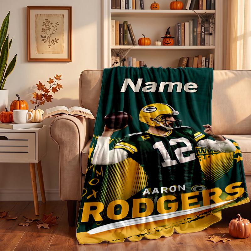 Green Bay Packers Custom Flannel Blankets Soft Warm Cozy Throws for Home Decor Holiday Gifts