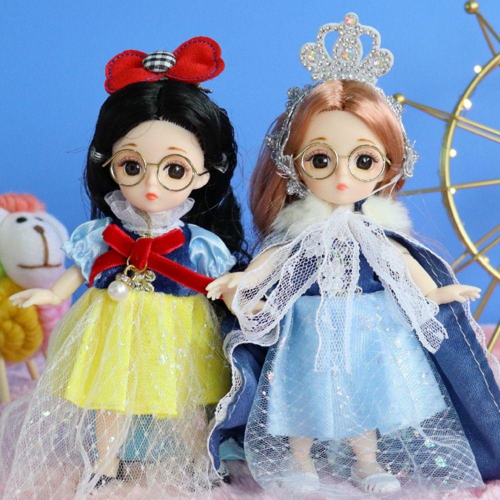 Привлекательные Глаза 17см BJD Кукла С Одеждой Длинные Волосы Элегантная Принцесса Наряжаться BJD Куклы С Парик Макияж Аниме