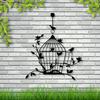 1pc Bird Cage Metal Wall Art And Decor, Home Decoration, Unique Housewarming, Birthday, Wedding, Or Home Gifts For Couple