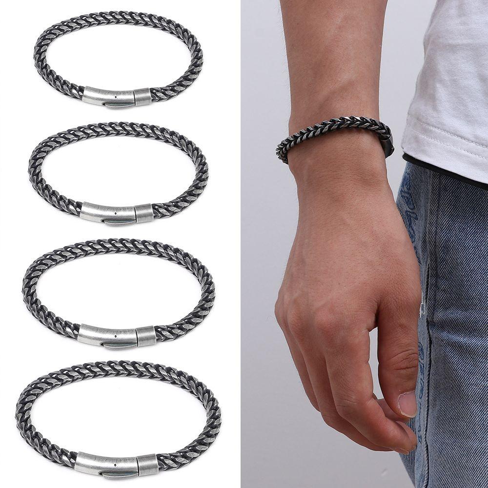 New Gift Men Bangle Stainless Steel Bracelet Link Chain