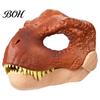Movable Jaw Dino Costume Accessories Realistic Dinosaur Mask, Moving Mask for Human Head Adult Pet, Novelty Cosplay Halloween Theme Party Prank