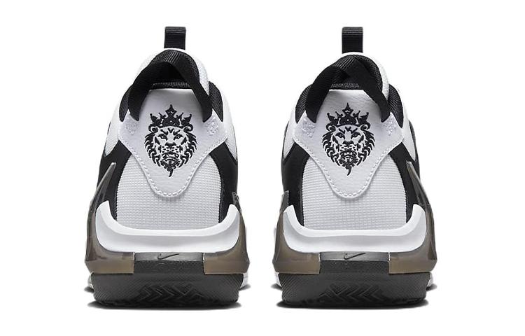 Nike Кроссовки для баскетбола LeBron Witness 7 с амортизацией, износостойкие, средняя высота, унисекс, белый/черный, DQ8650-100