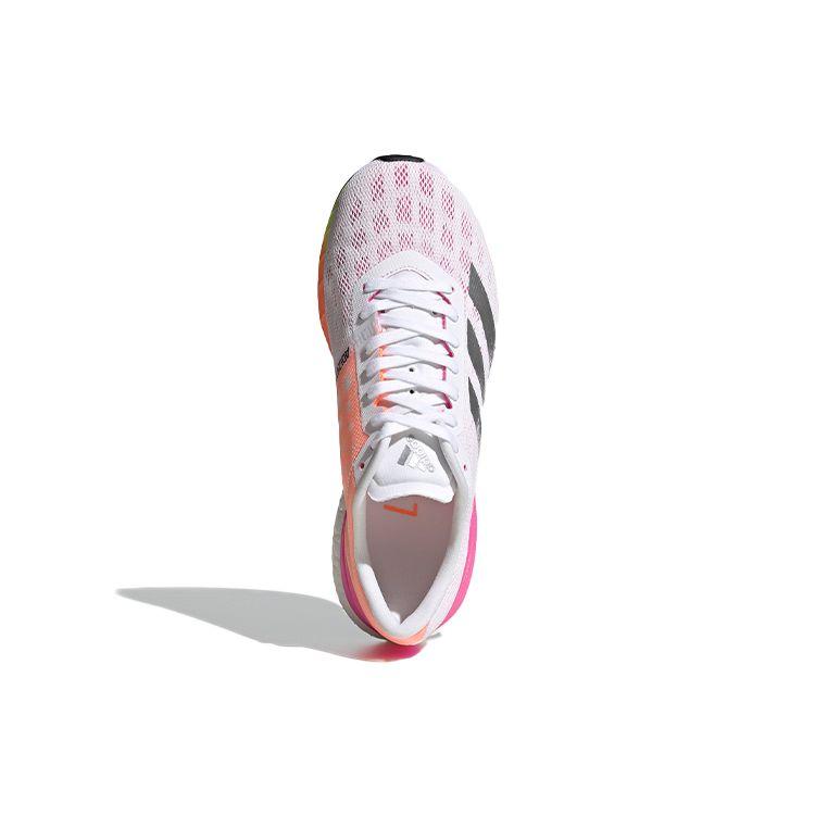 adidas Adizero Boston 9 White Screaming Pink Женские кроссовки Cloud-White Silver-Metallic H68744